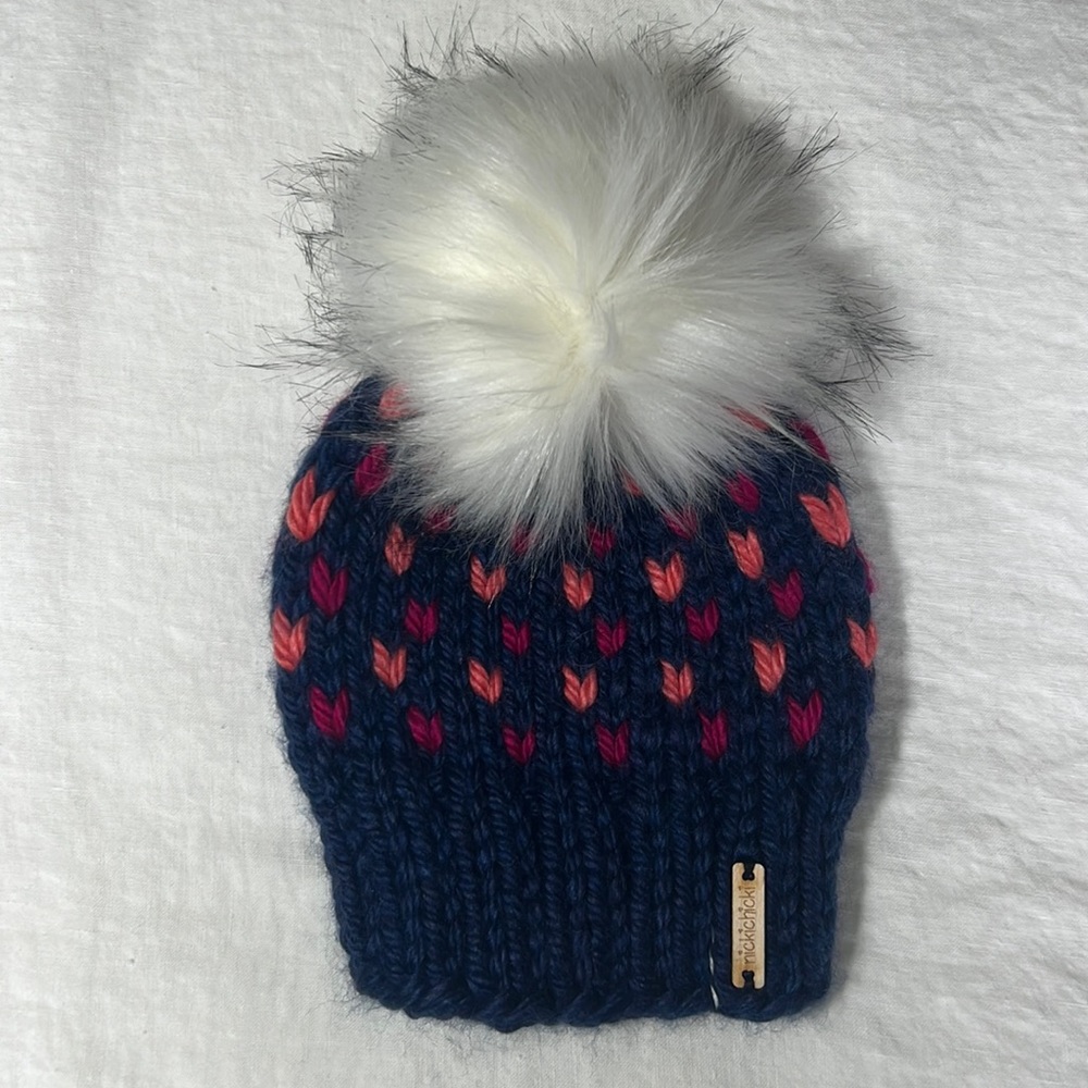 Nickichicki Heart Print Toddler Beanie
